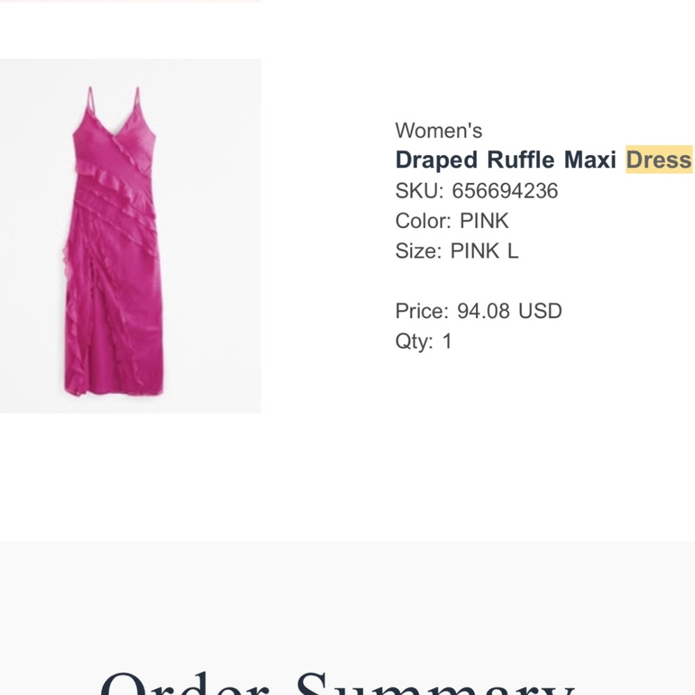 Abercrombie draped ruffle maxi dress size large